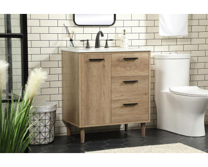 Elegant Bathroom Vanity - Natural Oak (VF47030NT)