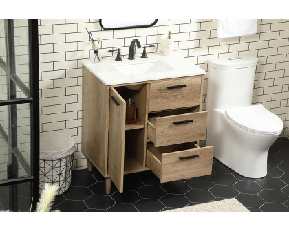 Elegant Bathroom Vanity - Natural Oak (VF47030NT)