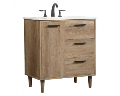 Elegant Bathroom Vanity - Natural Oak (VF47030NT)