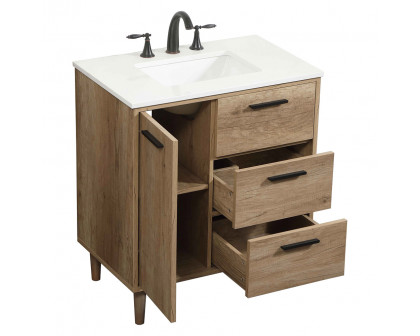 Elegant Bathroom Vanity - Natural Oak (VF47030NT)