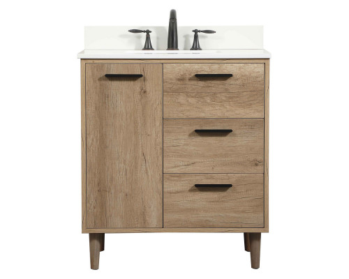 Elegant Bathroom Vanity - Natural Oak (VF47030NT-BS)