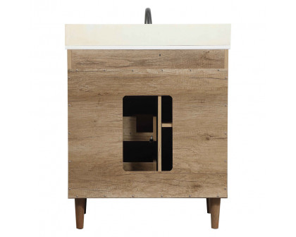 Elegant Bathroom Vanity - Natural Oak (VF47030NT-BS)