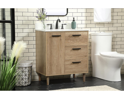 Elegant Bathroom Vanity - Natural Oak (VF47030NT-BS)