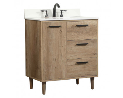 Elegant Bathroom Vanity - Natural Oak (VF47030NT-BS)