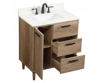 Elegant Bathroom Vanity - Natural Oak (VF47030NT-BS)