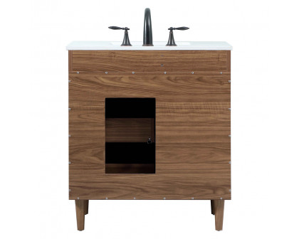 Elegant Bathroom Vanity - Walnut Brown (VF47030WB)