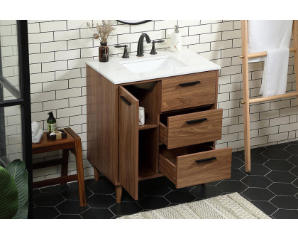 Elegant Bathroom Vanity - Walnut Brown (VF47030WB)