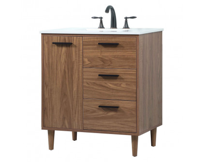 Elegant Bathroom Vanity - Walnut Brown (VF47030WB)