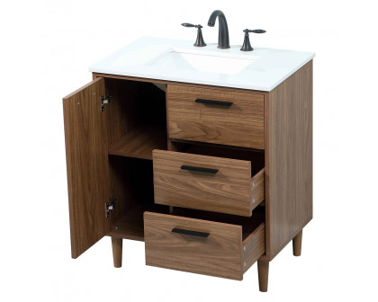 Elegant Bathroom Vanity - Walnut Brown (VF47030WB)