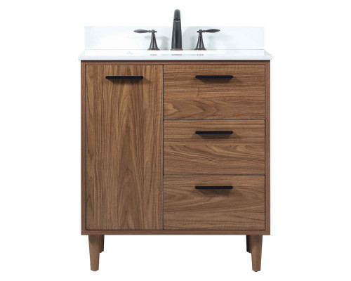 Elegant Bathroom Vanity - Walnut Brown (VF47030WB-BS)