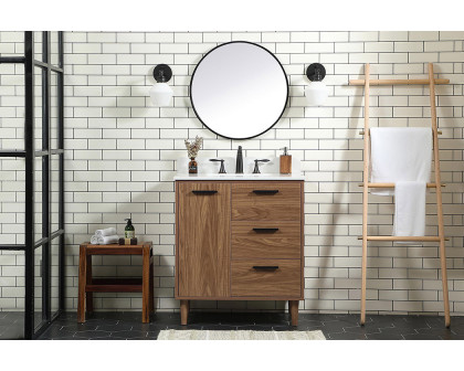 Elegant Bathroom Vanity - Walnut Brown (VF47030WB-BS)