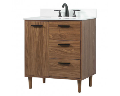 Elegant Bathroom Vanity - Walnut Brown (VF47030WB-BS)