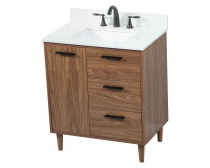 Elegant Bathroom Vanity - Walnut Brown (VF47030WB-BS)