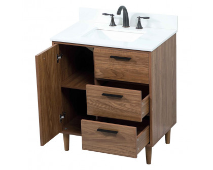 Elegant Bathroom Vanity - Walnut Brown (VF47030WB-BS)