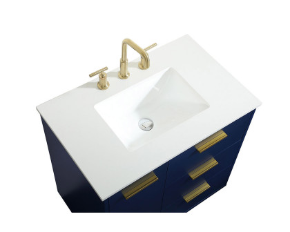 Elegant Bathroom Vanity - Blue (VF47036MBL)