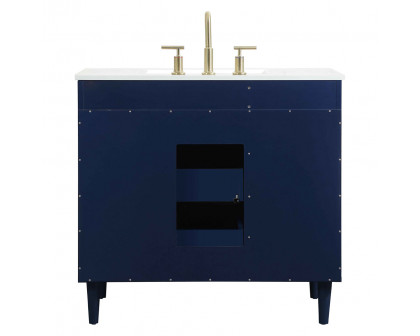 Elegant Bathroom Vanity - Blue (VF47036MBL)