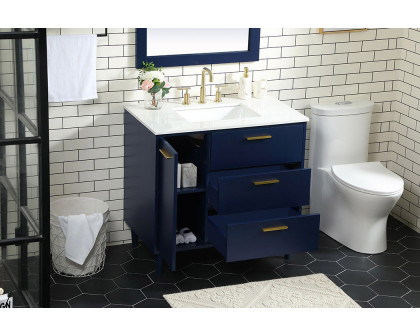 Elegant Bathroom Vanity - Blue (VF47036MBL)