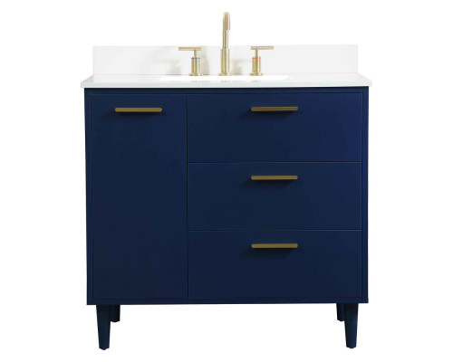 Elegant Bathroom Vanity - Blue (VF47036MBL-BS)