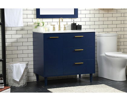 Elegant Bathroom Vanity - Blue (VF47036MBL-BS)