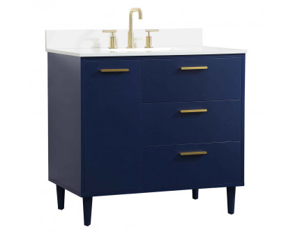 Elegant Bathroom Vanity - Blue (VF47036MBL-BS)