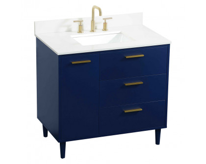 Elegant Bathroom Vanity - Blue (VF47036MBL-BS)