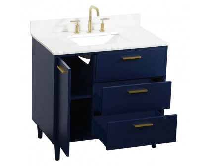 Elegant Bathroom Vanity - Blue (VF47036MBL-BS)