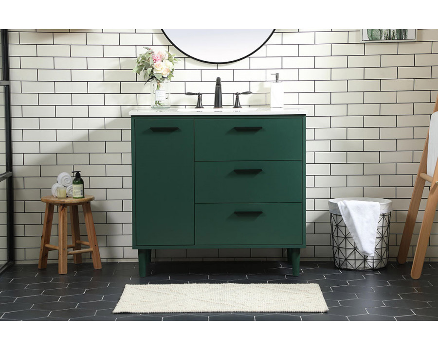 Elegant Bathroom Vanity - Green (VF47036MGN)