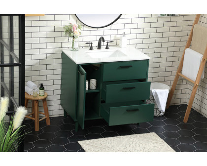 Elegant Bathroom Vanity - Green (VF47036MGN)