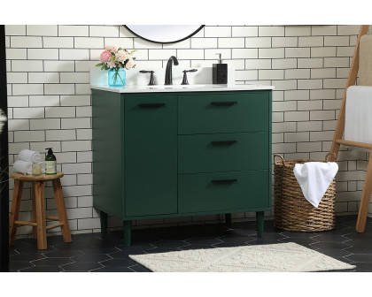 Elegant Bathroom Vanity - Green (VF47036MGN-BS)