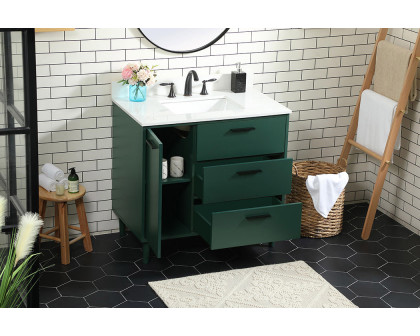 Elegant Bathroom Vanity - Green (VF47036MGN-BS)