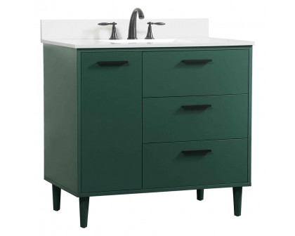 Elegant Bathroom Vanity - Green (VF47036MGN-BS)