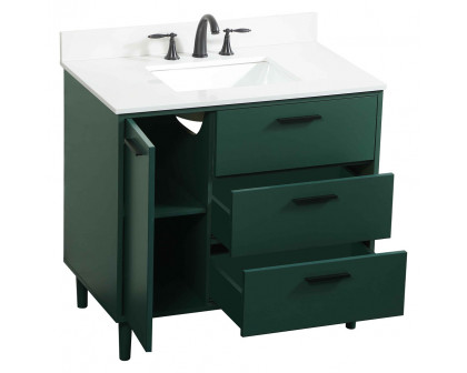 Elegant Bathroom Vanity - Green (VF47036MGN-BS)