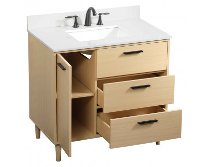 Elegant Bathroom Vanity - Maple (VF47036MMP-BS)