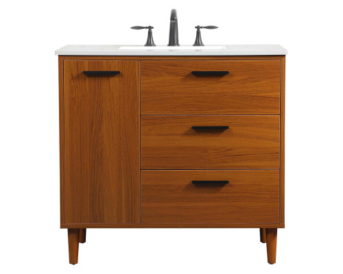 Elegant Bathroom Vanity - Teak (VF47036MTK)