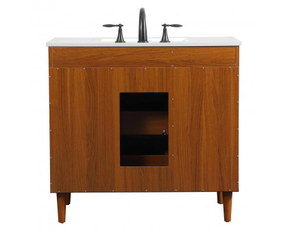 Elegant Bathroom Vanity - Teak (VF47036MTK)