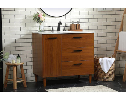 Elegant Bathroom Vanity - Teak (VF47036MTK)