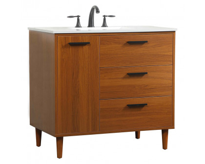 Elegant Bathroom Vanity - Teak (VF47036MTK)