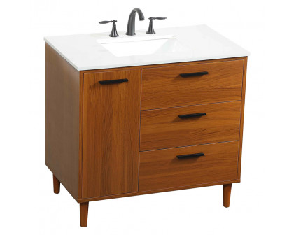 Elegant Bathroom Vanity - Teak (VF47036MTK)