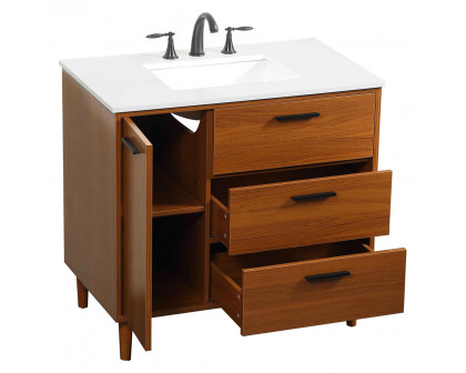 Elegant Bathroom Vanity - Teak (VF47036MTK)