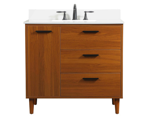 Elegant Bathroom Vanity - Teak (VF47036MTK-BS)