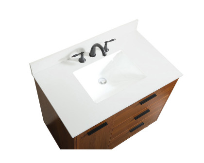 Elegant Bathroom Vanity - Teak (VF47036MTK-BS)