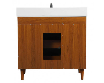 Elegant Bathroom Vanity - Teak (VF47036MTK-BS)