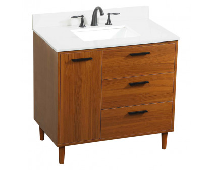 Elegant Bathroom Vanity - Teak (VF47036MTK-BS)