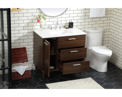 Elegant Bathroom Vanity - Walnut (VF47036MWT)