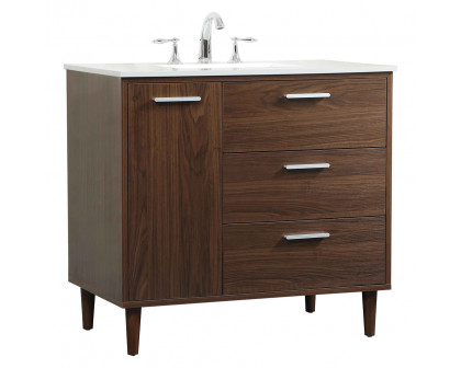 Elegant Bathroom Vanity - Walnut (VF47036MWT)