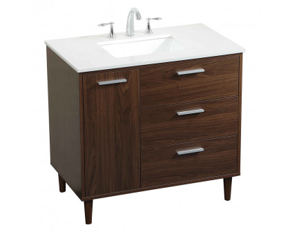 Elegant Bathroom Vanity - Walnut (VF47036MWT)