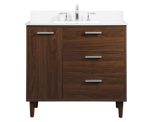 Elegant Bathroom Vanity - Walnut (VF47036MWT-BS)