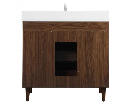 Elegant Bathroom Vanity - Walnut (VF47036MWT-BS)