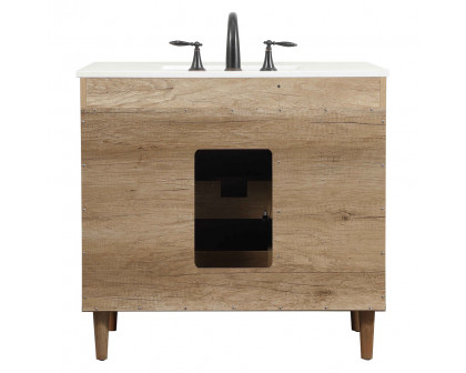 Elegant Bathroom Vanity - Natural Oak (VF47036NT)