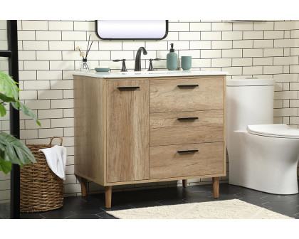 Elegant Bathroom Vanity - Natural Oak (VF47036NT)